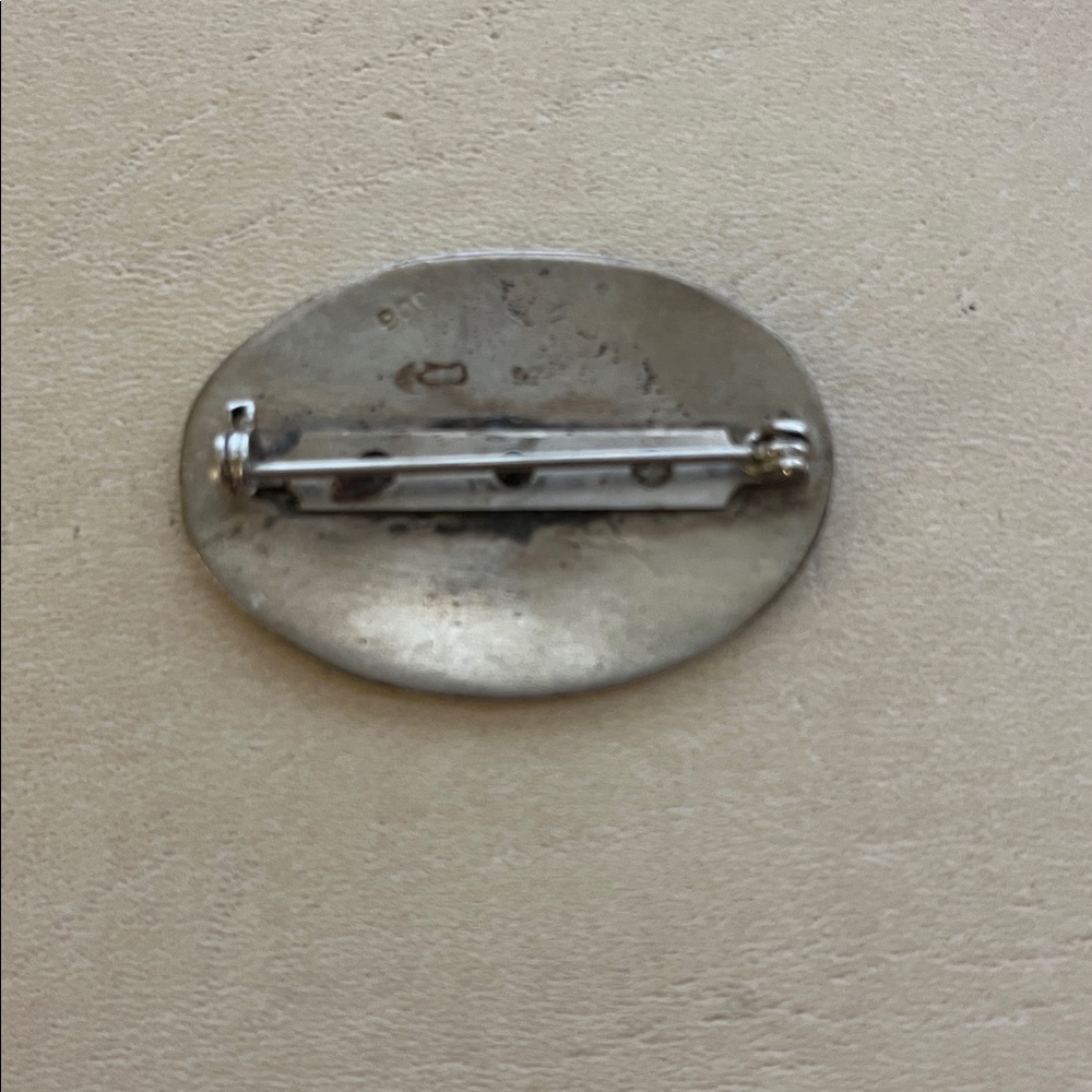 Oval Niello Brooch - image 2